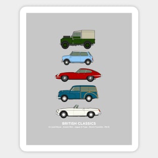 British classic car collection Magnet